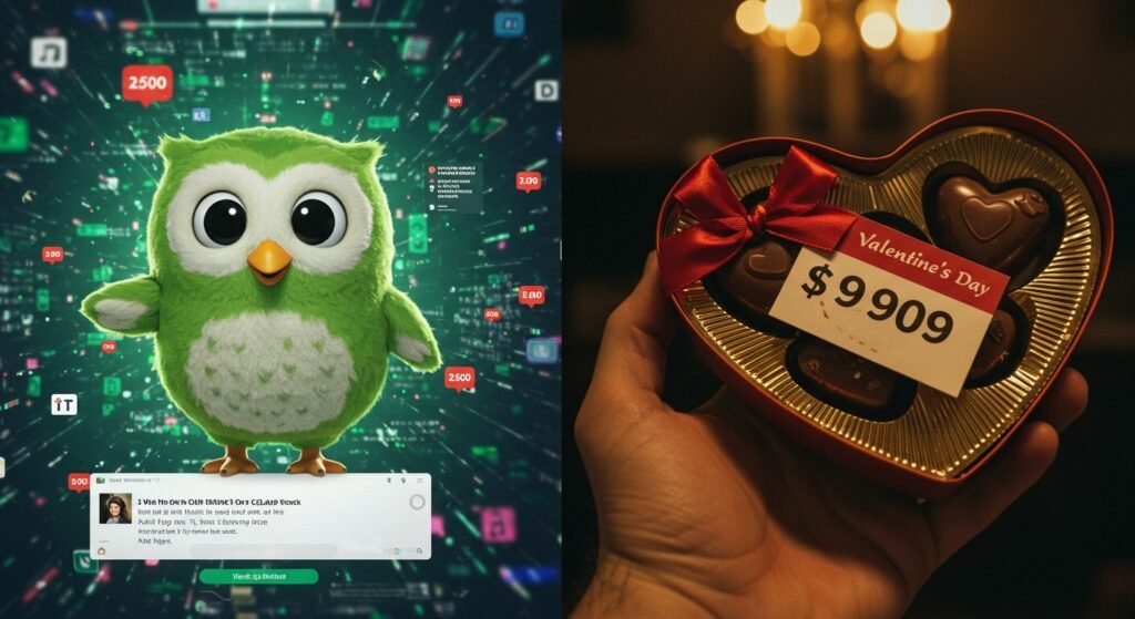 Duolingo's Viral 'Death' Stunt Diverts Attention as Valentine's Day Chocolate Costs Rise