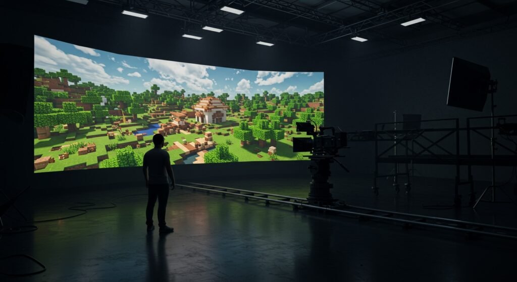 Unreal Engine and Virtual Production Build Blocky World for 'A Minecraft Movie'